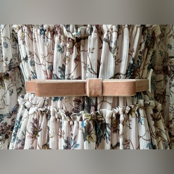 ANTONIO MELANI x Nicola Bathie Floral Long Sleeve Dress - Pink and Cream - Picture 7 of 10